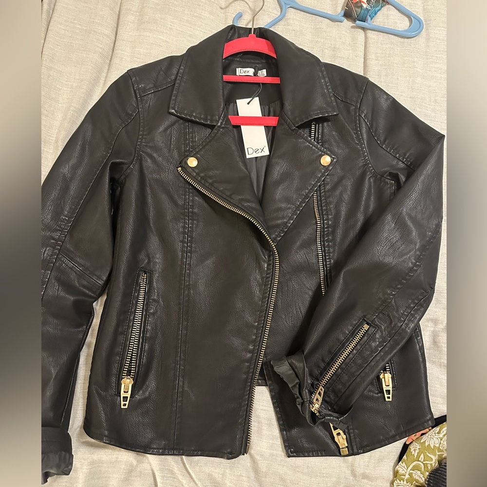 DEX Vegan Leather Jacket size XS